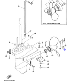 Гайка винта Yamaha 6-15/F6-F20
