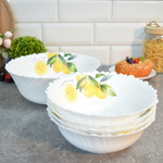 Набор салатников 5 предметов (700мл 18см 4шт, 1200мл 23см 1шт) "Сорренто" стеклокерамика, Jewel