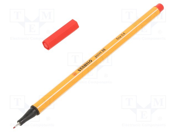 Qələm \ Ручка капиллярная STABILO point 88 red 88/40