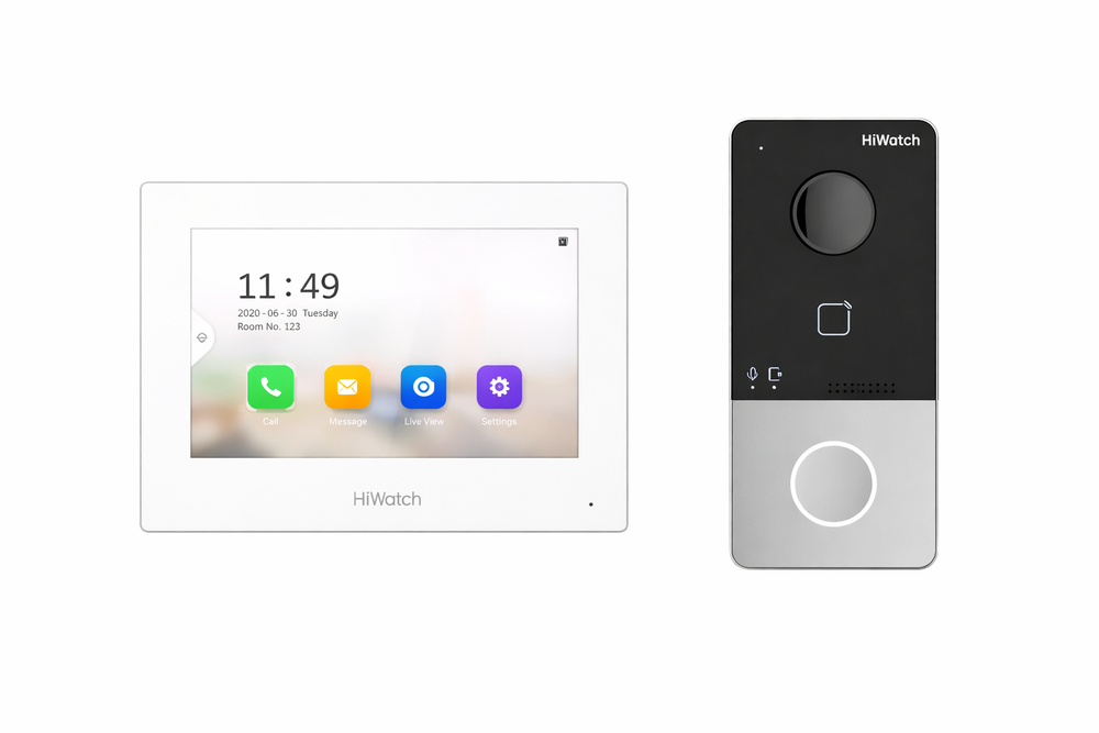 Комплект IP-видеодомофона HiWatch DS-D100IKWF(B)