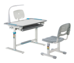 Комплект растущей детской мебели Fundesk Littonia парта + стул + выдвижной ящик + подставка + лампа