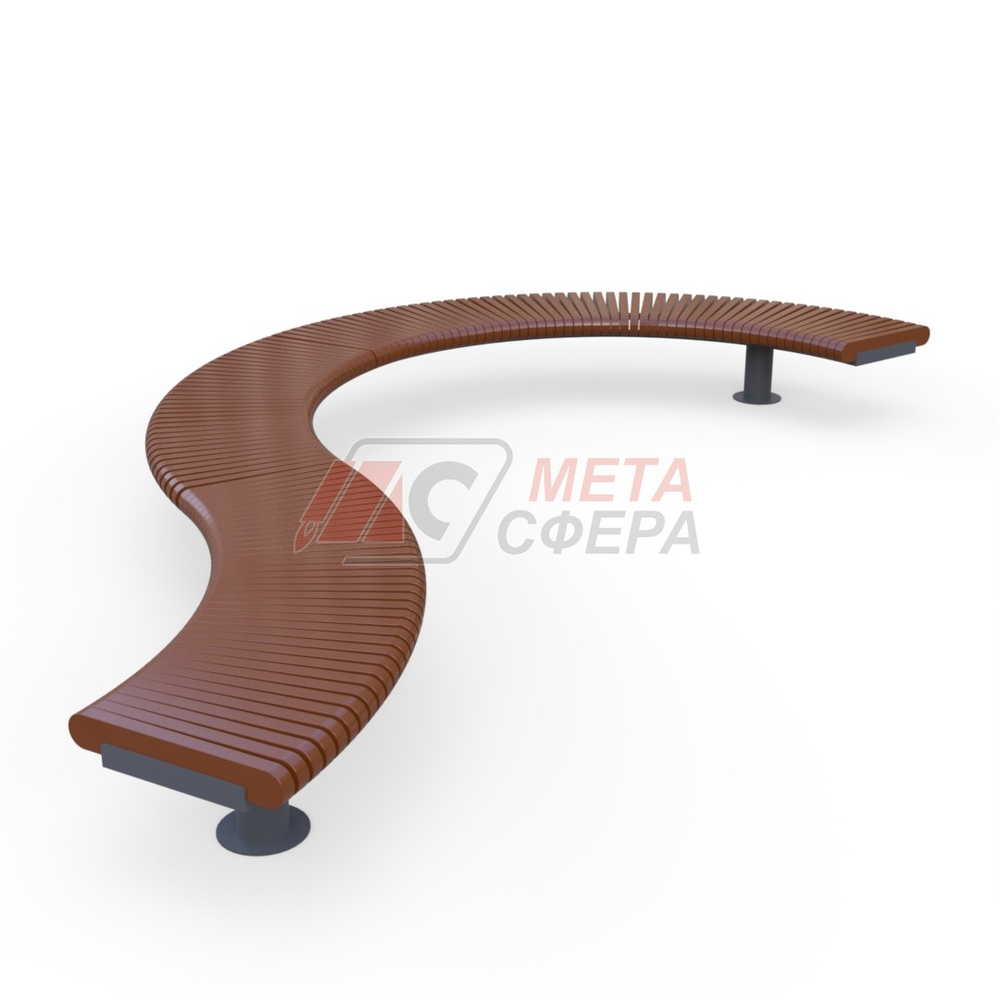 Лавка Rail Road 01 изогнутая