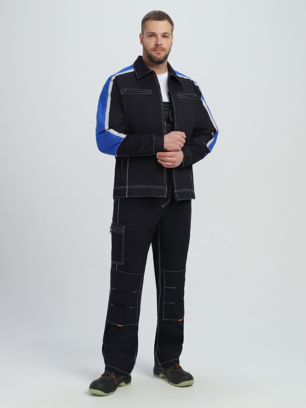 Костюм Джет-2 (тк.Саржа,320) п/к, т.синий/васильковый