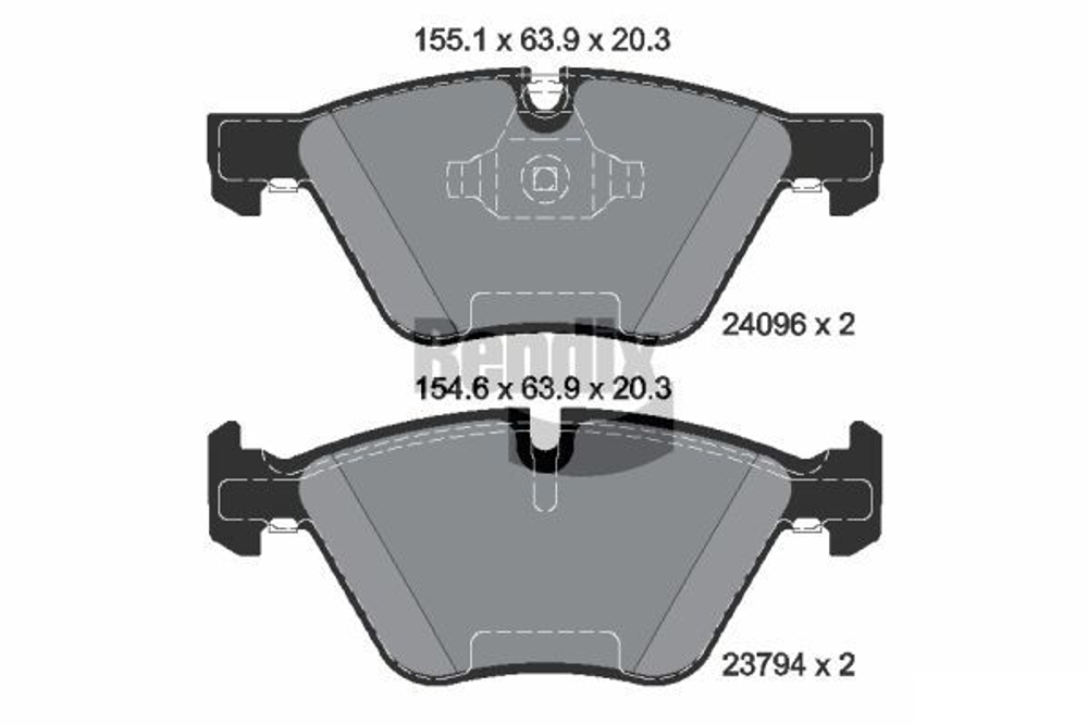 BENDIX Braking - BPD1276-BEN - Brake Pad Set, disc brake