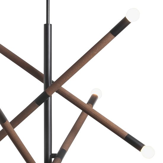 SL6226.403.08 Светильник потолочный ST-Luce Черный, Коричневый E14 8*40W CORK