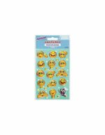 Наклейки гелевые "Смайлики", многоразовые, голографические, 10х15 см, ЮНЛАНДИЯ, 661812