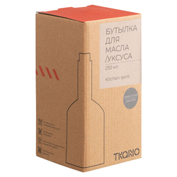 Бутылка для масла/уксуса темно-серого цвета из коллекции kitchen spirit, 250 мл