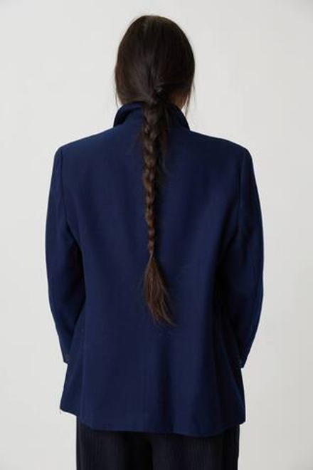 Темно-синий винтажный жакет