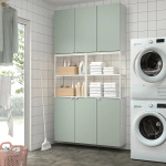 Книжный шкаф -  ENHET IKEA/ ЭНХЕТ ИКЕА, 225х120 см, белый/зеленый