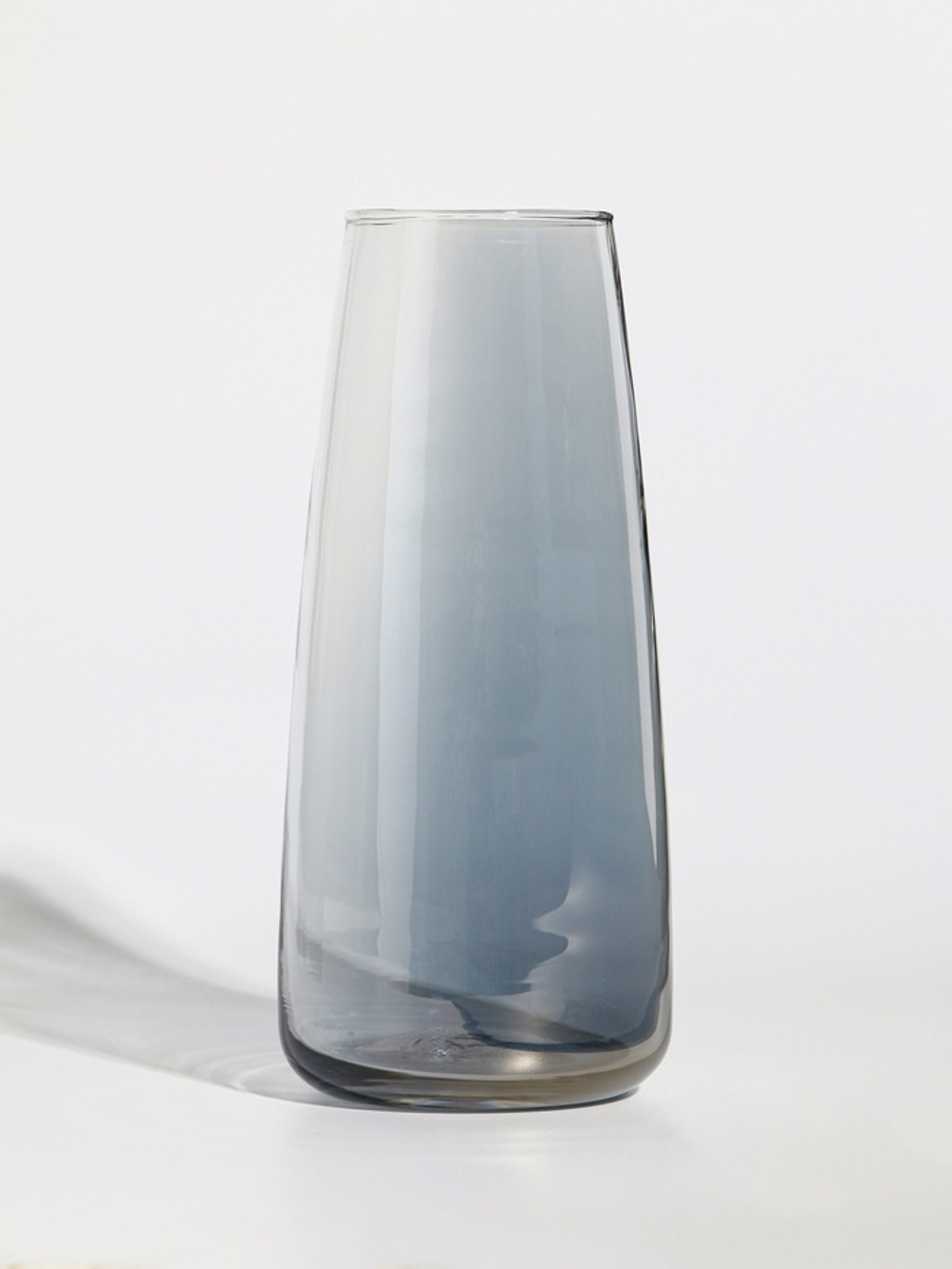 Ваза «Кэнди», 22×9×6.5 см, стекло, серая