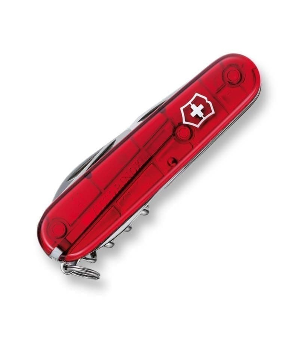 Нож перочинный VICTORINOX Spartan, 91 мм, 12 функций, полупрозрачный красный (1.3603.t)