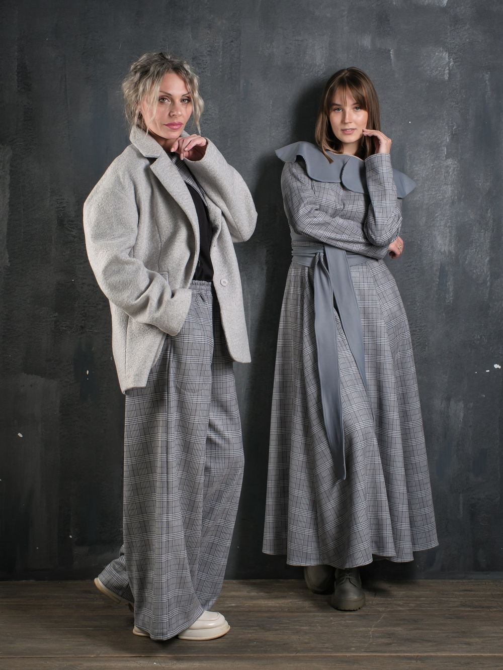 Жакет - полупальто/серо-голубой