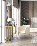 Консоль БРУКЛИН 115*30 золото стекло smoke