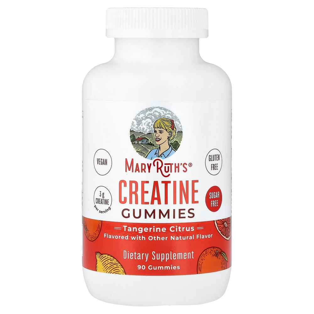 MaryRuth's, жевательный креатин, со вкусом мандарина и цитруса, 90 жевательных таблеток