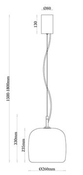 Подвес 12W 4000K 4234-1P золото/дымчатый Reflex Favourite
