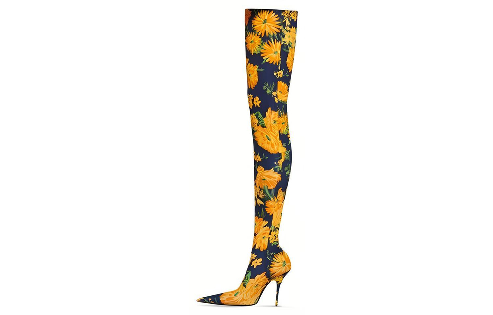 Balenciaga Floral-print High Boots