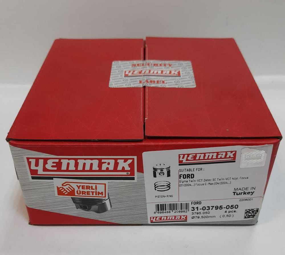 Поршни с кольцами +0.50 Ford 1.6 100/115 л.с. Yenmak