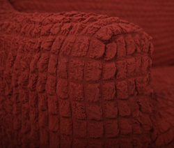 Комплект чехлов на трехместный диван и кресла с оборкой, цвет Терракот