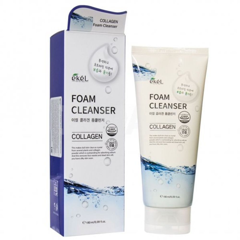 Ekel Collagen Foam Cleanser очищающая пенка с коллагеном