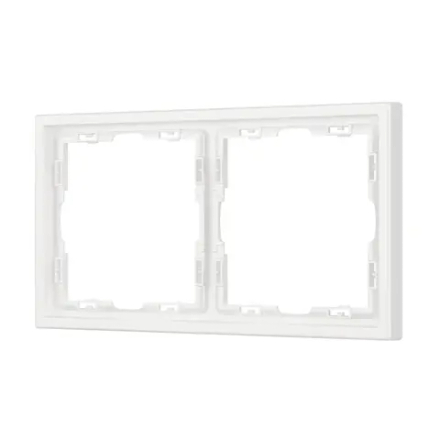 Рамка пластиковая FRM-NOBE-SFPL-2-WH (Arlight, Белый кварц) 054215