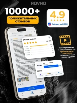 ROVNO Зажим для выравнивания плитки, 1,5мм, 500 шт.