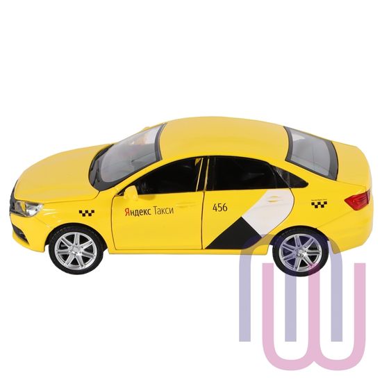 МОДЕЛЬ МАШИНЫ 1/24 LADA VESTA ТАКСИ ЖЕЛТЫЙ