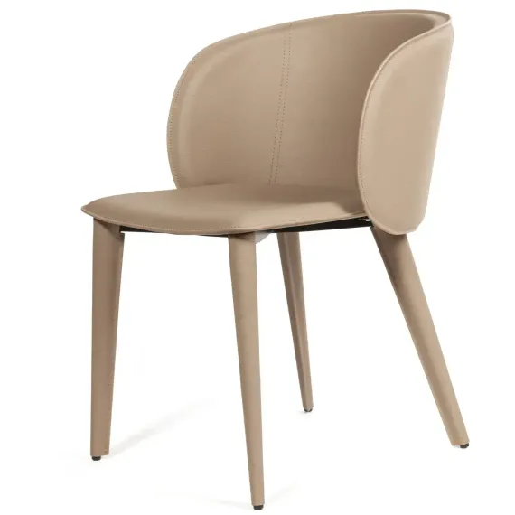 Стул Ornella, кожа фактурная серый