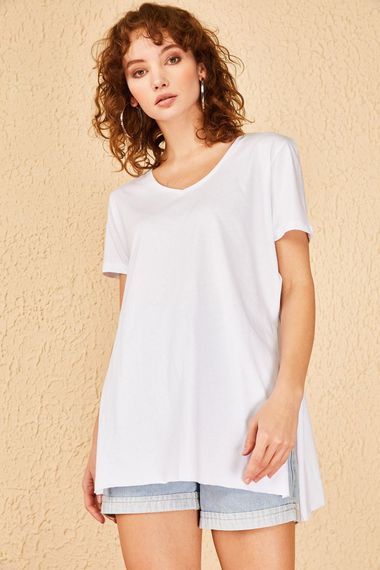 Qadın üçün ağ t-shirt 10501028