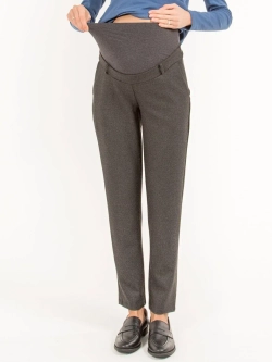 Брюки для беременных из костюмной фланели графит 3140