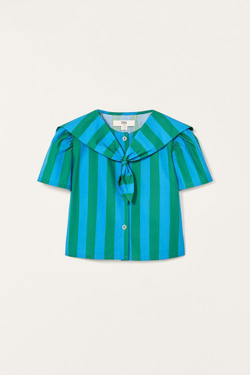 ZARA РУБАШКА В ПОЛОСКУ - LIMITED EDITION, СИНИЙ/ЗЕЛЕНЫЙ
