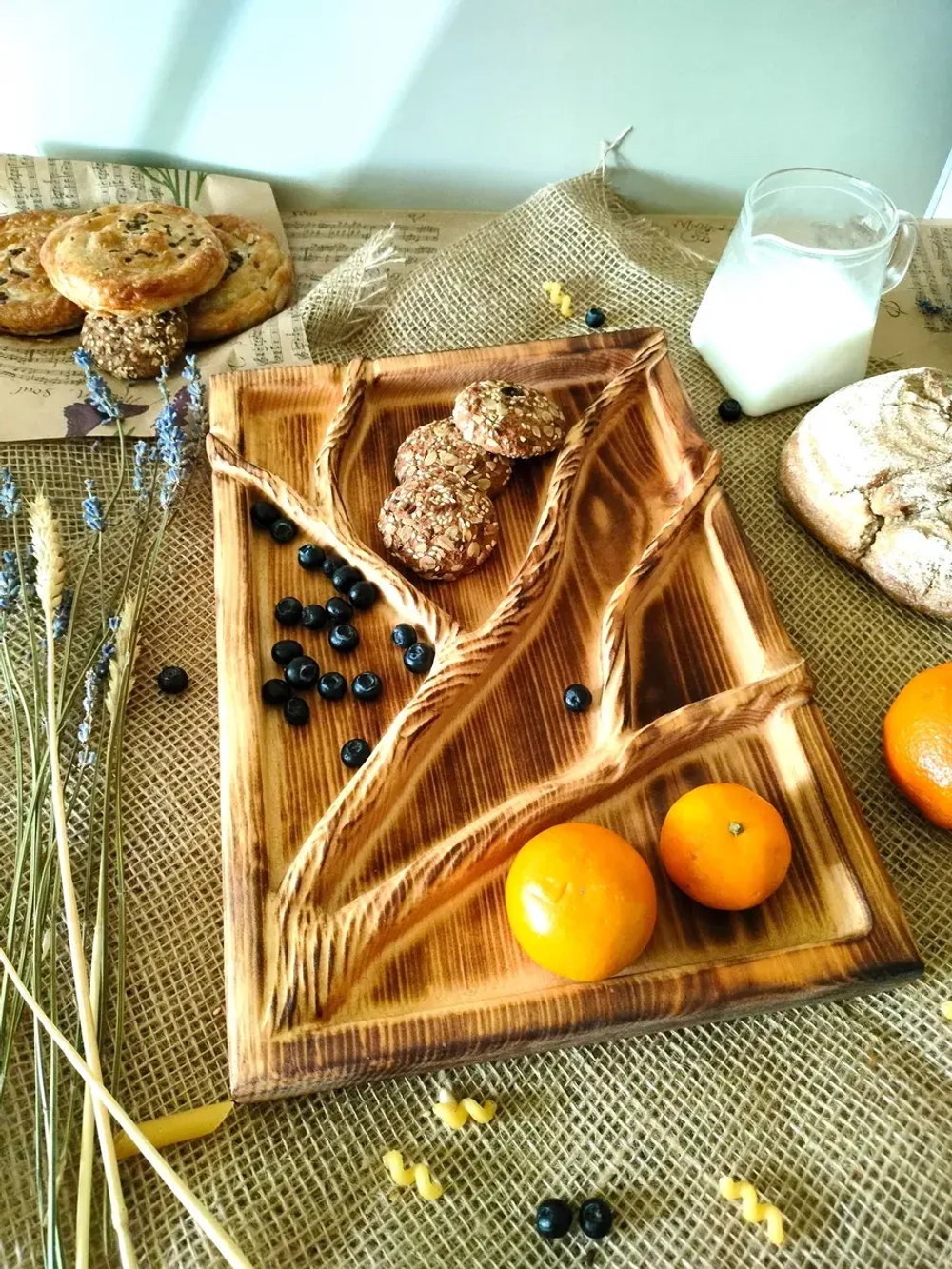 Менажница деревянная сервировочная "Ветка"