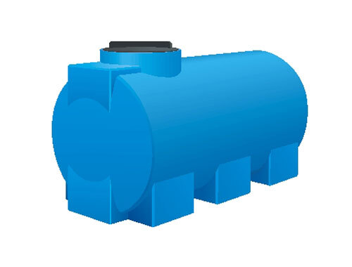 Емкость цилиндрическая ЕЗПИ ЭВГ 1000 л. горизонтальная (1600x1070x1110см;синий) - арт.559591