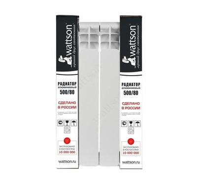 Радиатор алюминиевый WATTSON 500х80х4 секции