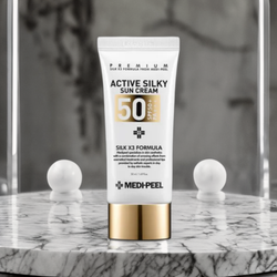 MEDI-PEEL Антивозрастной солнцезащитный крем с пептидами Active Silky Sun Cream SPF 50+ PA+++ 50 ml.