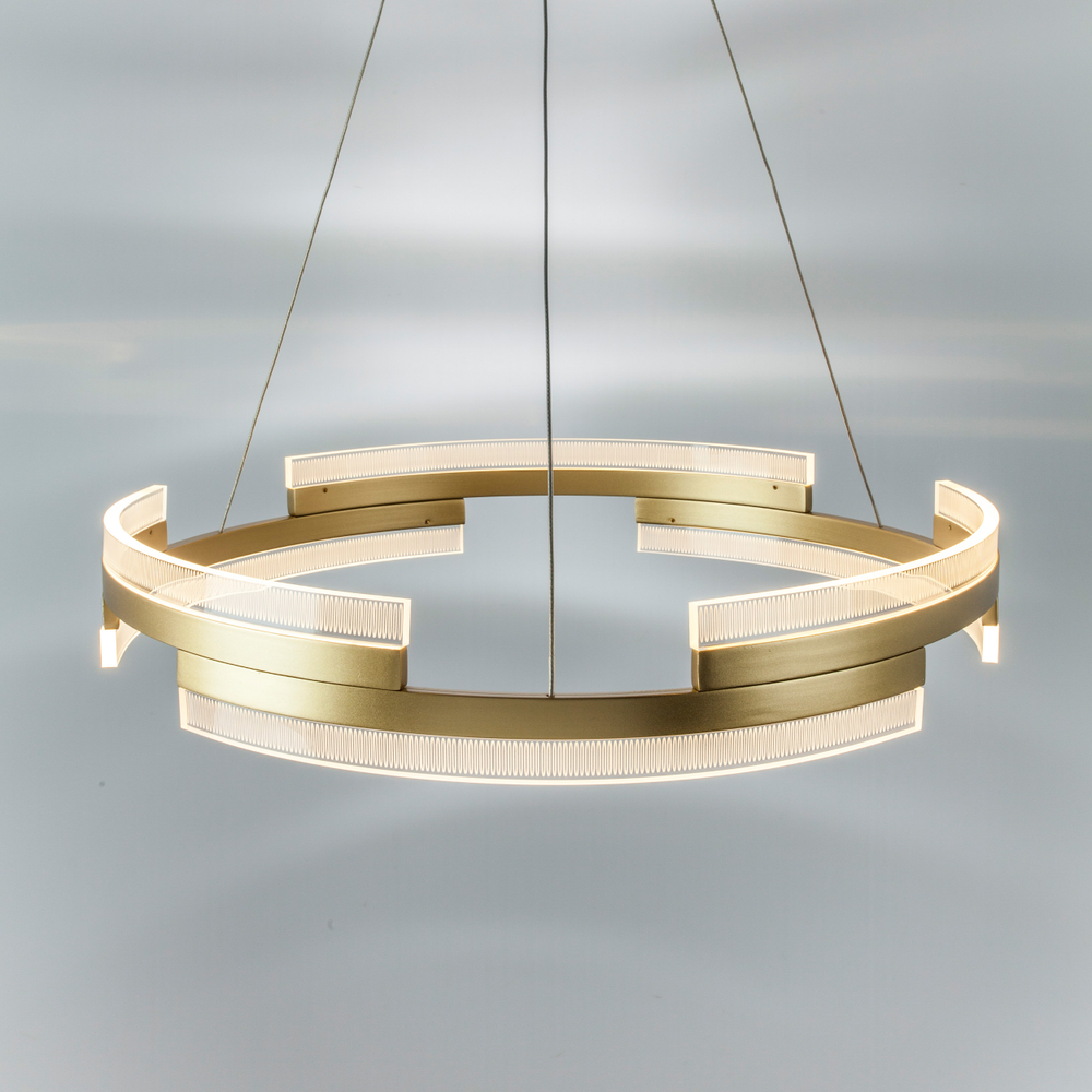 736323 Люстра ROTONDA 55W LED 2835LM 120G ЗОЛОТО 3000K