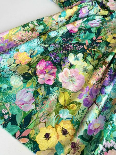 ЦВЕТОЧНЫЙ ПРИНТ, ПИОНЫ, ГОРТЕНЗИЯ - 100% хлопок 4