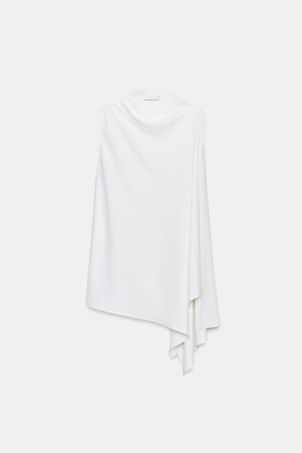 ZARA ТОП-НАКИДКА АСИММЕТРИЧНОГО КРОЯ — ZW COLLECTION, ЭКРЮ