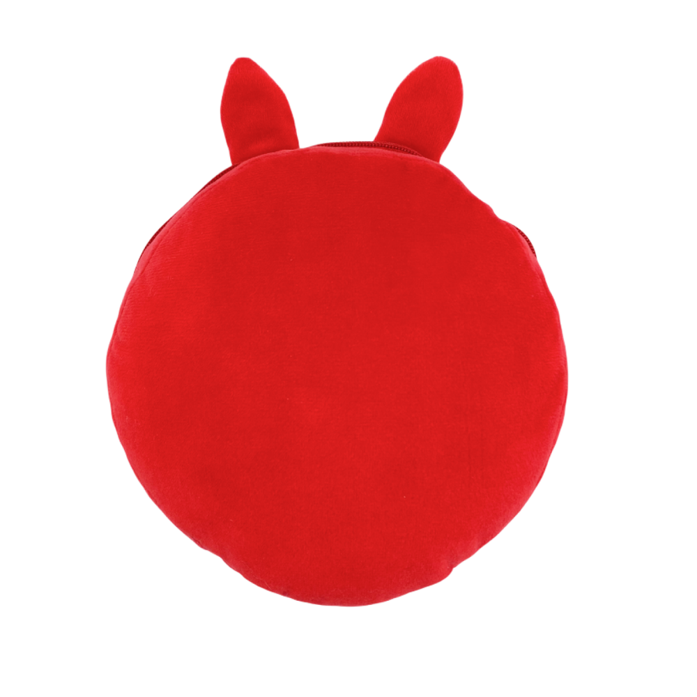 Мягка игрушка - подушка с маской для сна символ года конь "Слиппи Огненный" h 15 см