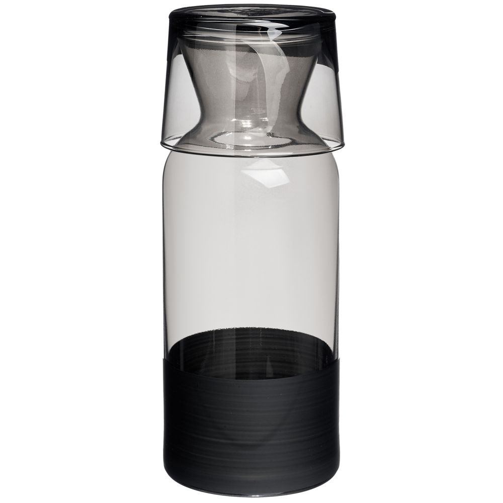 ГРАФИН С КРЫШКОЙ/СТАКАНОМ "MAT&SHINY" GREY 700МЛ