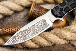 Нож Kizlyar Supreme AZTEC D2 SW G10-BH KS (StoneWash, G10 Black Handle, Kydex Sheath)