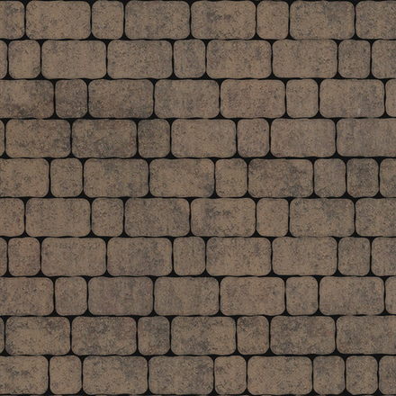 Тротуарная плитка Арена - Листопад гладкий Шелковица, комплект из 2 видов плит