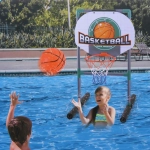 Набор игровой для бассейна ZG270-265: кольцо с подставкой 45*45*67 см, мяч 12 см 1 шт., насос