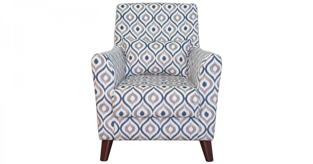 Кресло Либерти велюр геометрия 18 беж