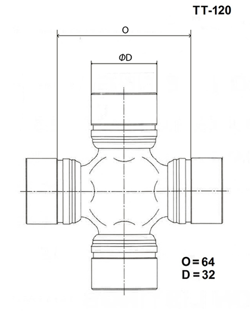 Крестовина карданного вала TOYO TT120
