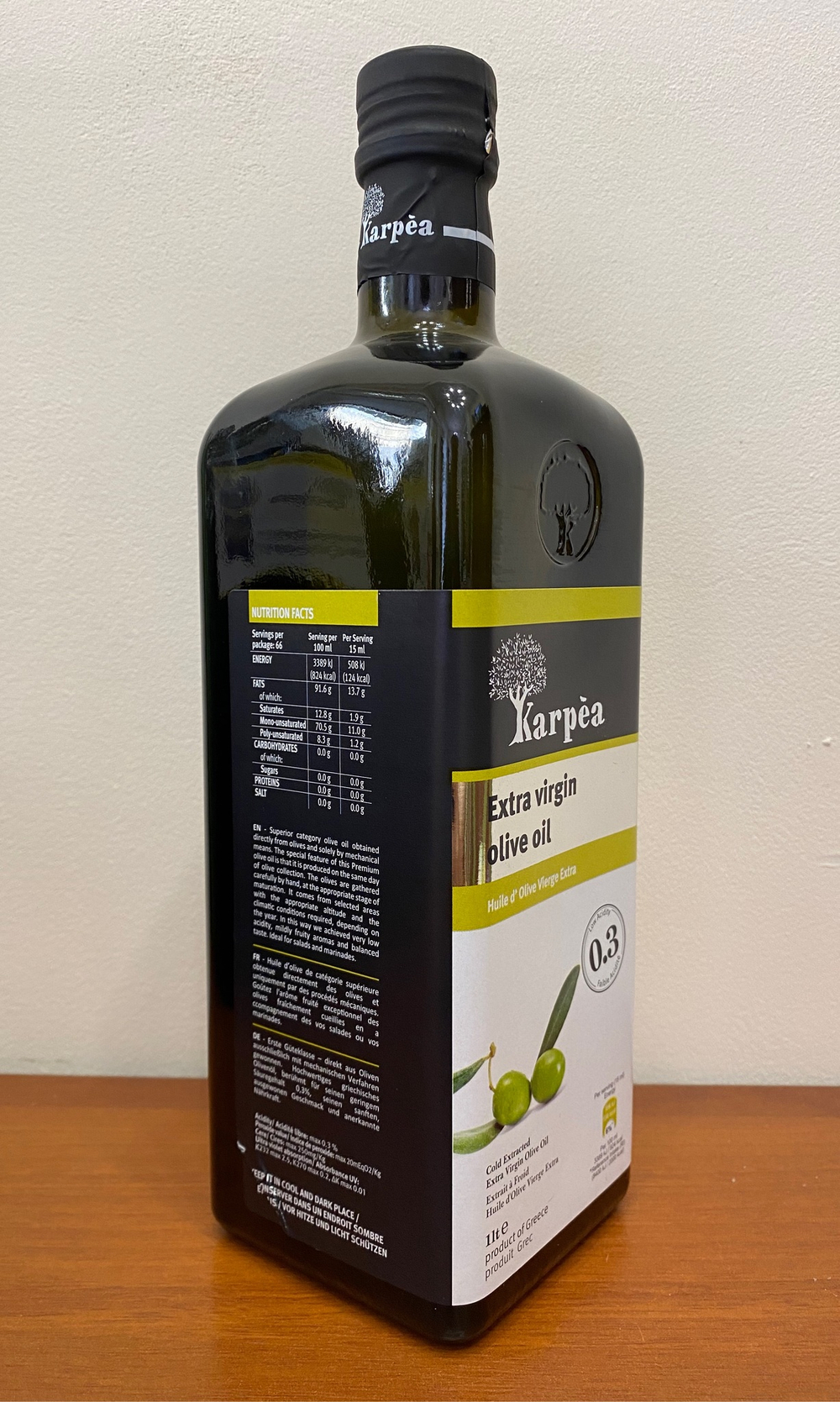 Оливковое масло Karpea 0.3 Extra Virgin 1 л, Греция