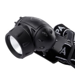 Фонарь налобный светодиодный ЭРА GB-410 на батарейках 3хААА, 3 режима, черный, IP44 | Налобные фонари