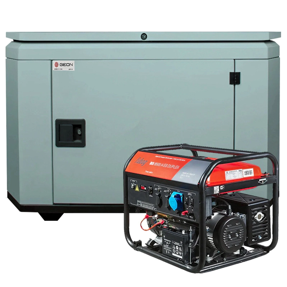 Генератор бензиновый FUBAG BS 8500 A ES DUPLEX с кожухом Geon 1200 RAL 7031
