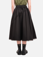Юбка миди из хлопка "Ночка". Черная