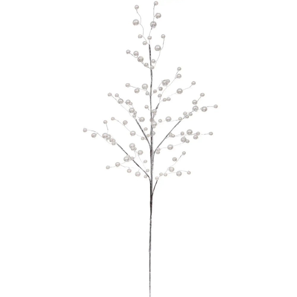 Ветка декоративная «Блеск» 80 см, Серебро