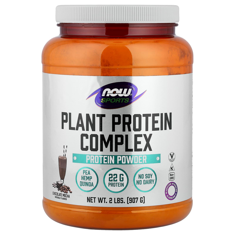NOW Foods, Растительный протеиновый комплекс, шоколадный мокко, 907 г (2 фунта)